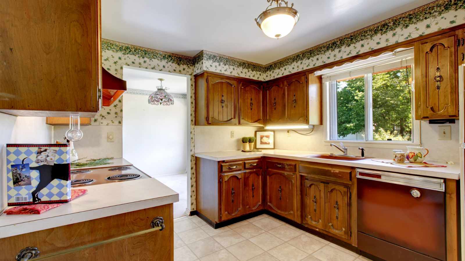 Outdated Cabinets, Countertops & Finishes