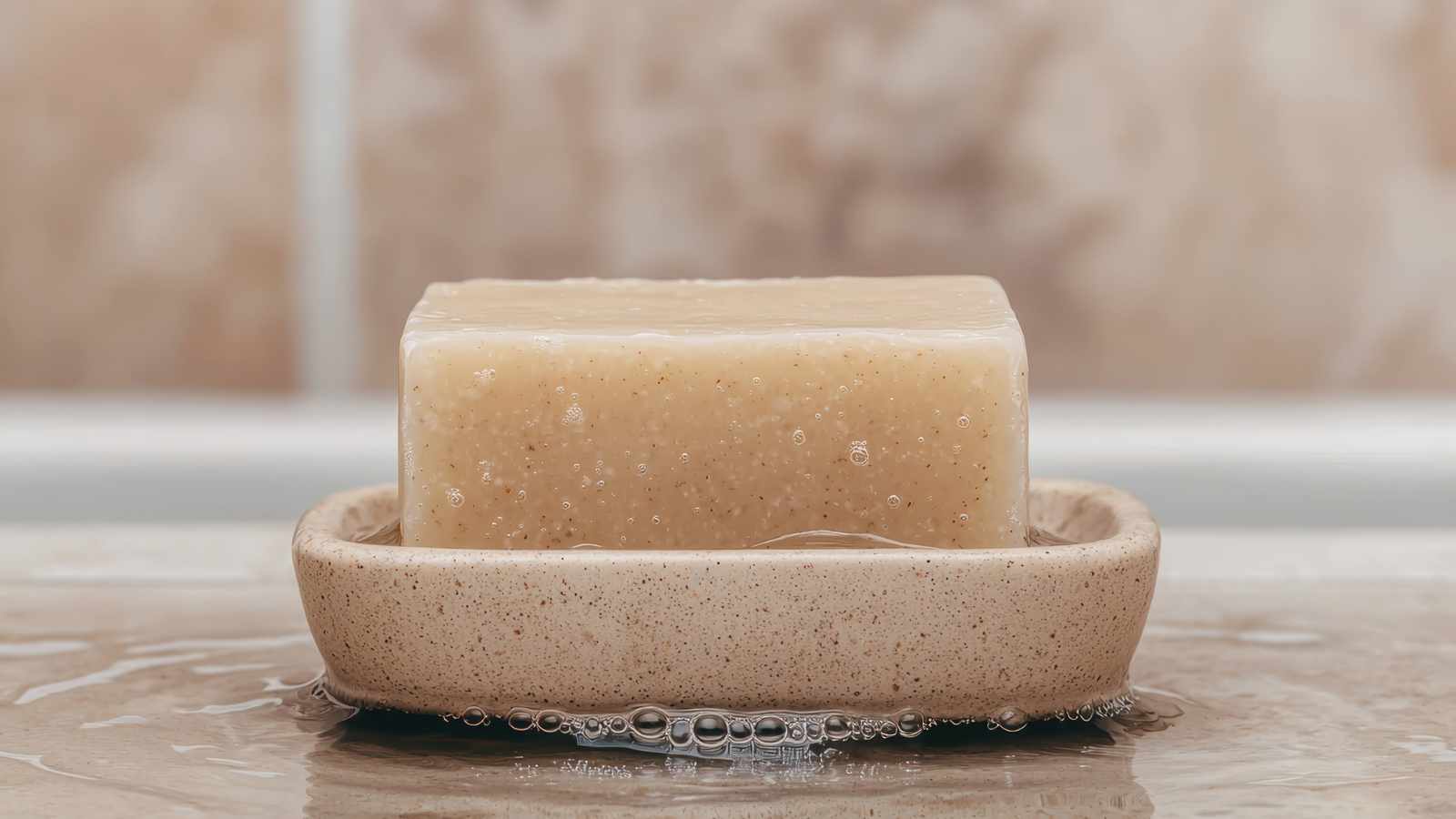 Bar Soap Left in a Dish