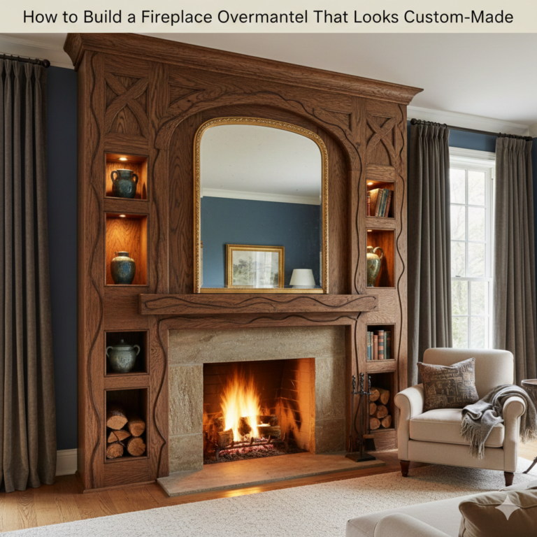 How to Build a Fireplace Overmantel That Looks Custom-Made