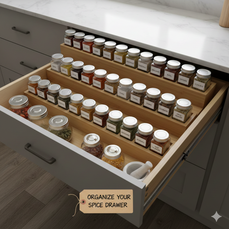 How to Organize Your Spice Drawer with a Tiered Insert