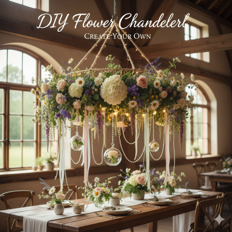 How to Create a Stunning DIY Flower Chandelier