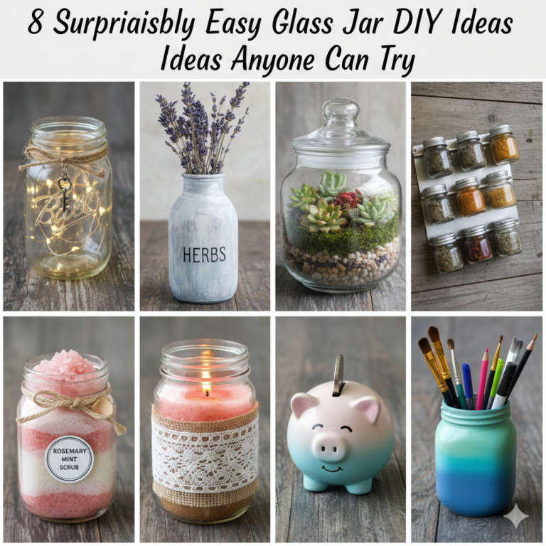 8 Surprisingly Easy Glass Jar DIY Ideas Anyone Can Try