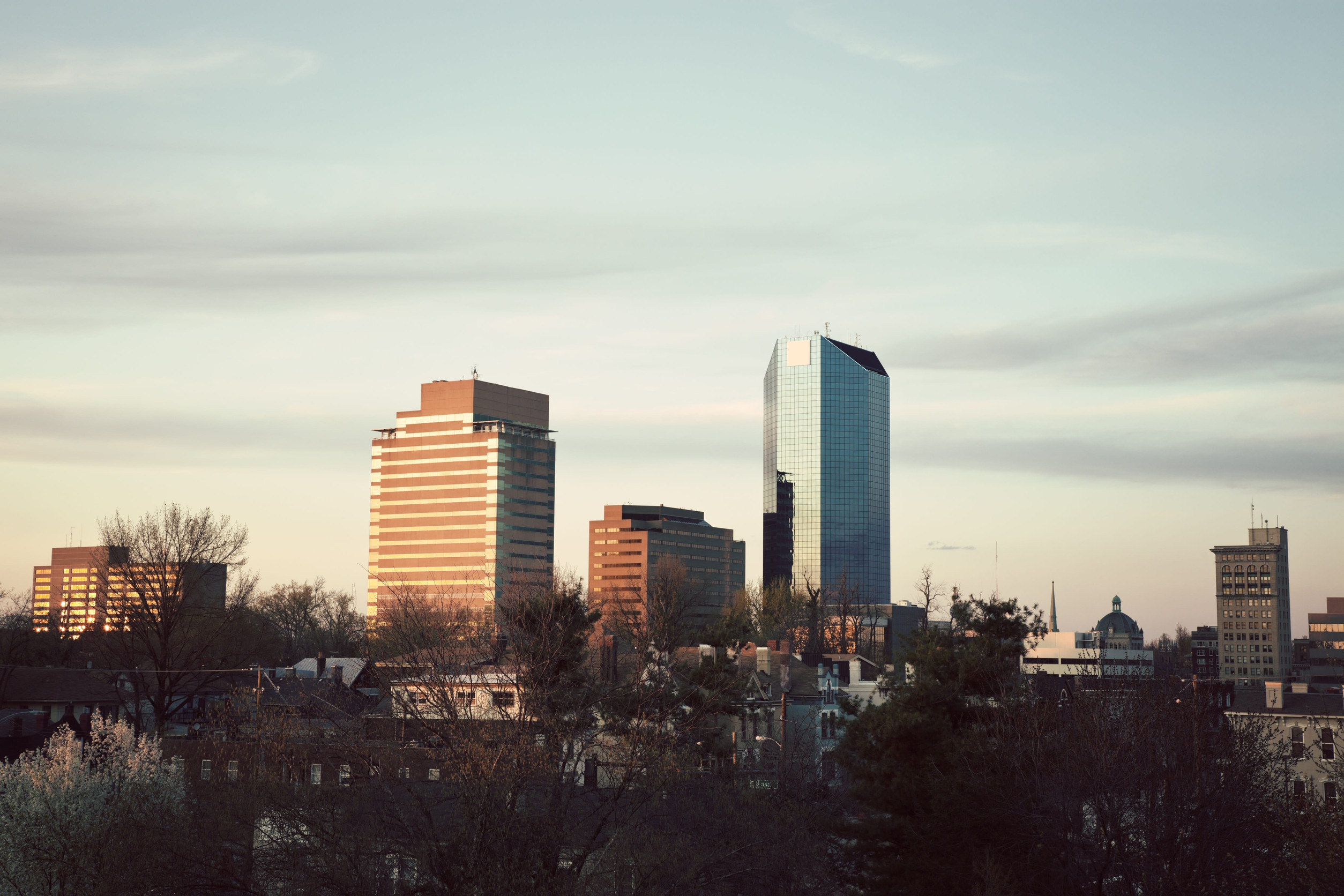 Afternoon in downtown of Lexington, Kentucky, USA.