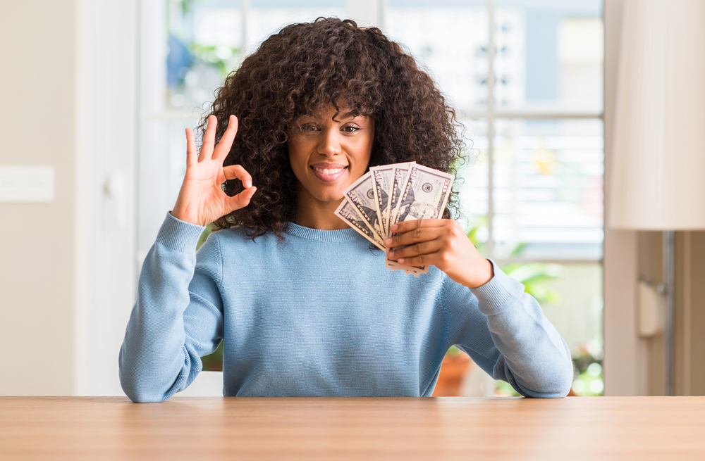 woman money