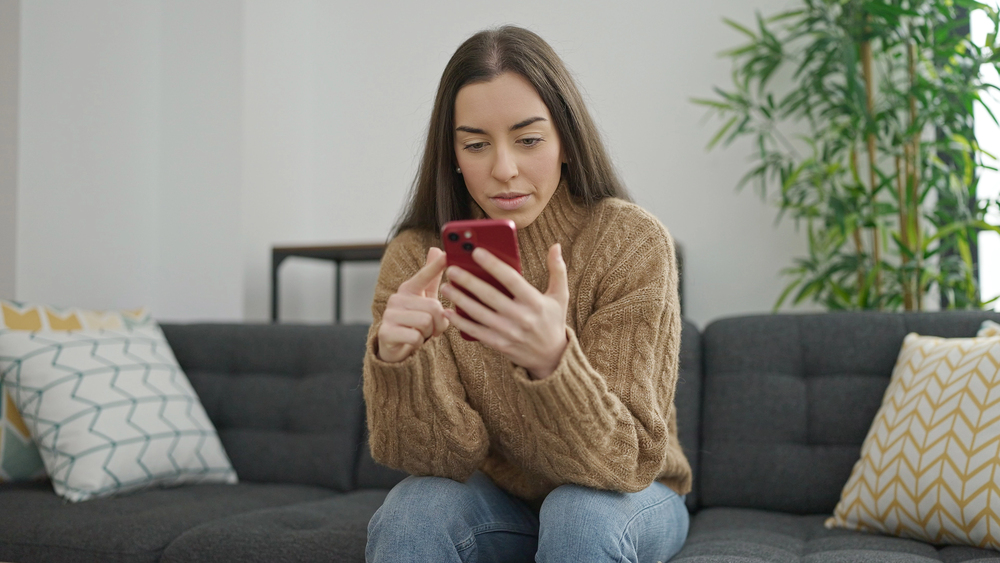 woman phone